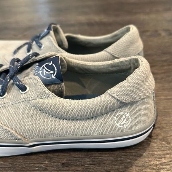 Sperry Little Boy 2 Gray Spinnaker Washable Canvas Boat Shoes - Picture 10 of 14